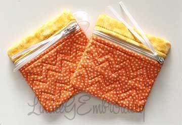 ITH free quick and easy zippered pouch 15 Free In the Hoop Designs (ITH)