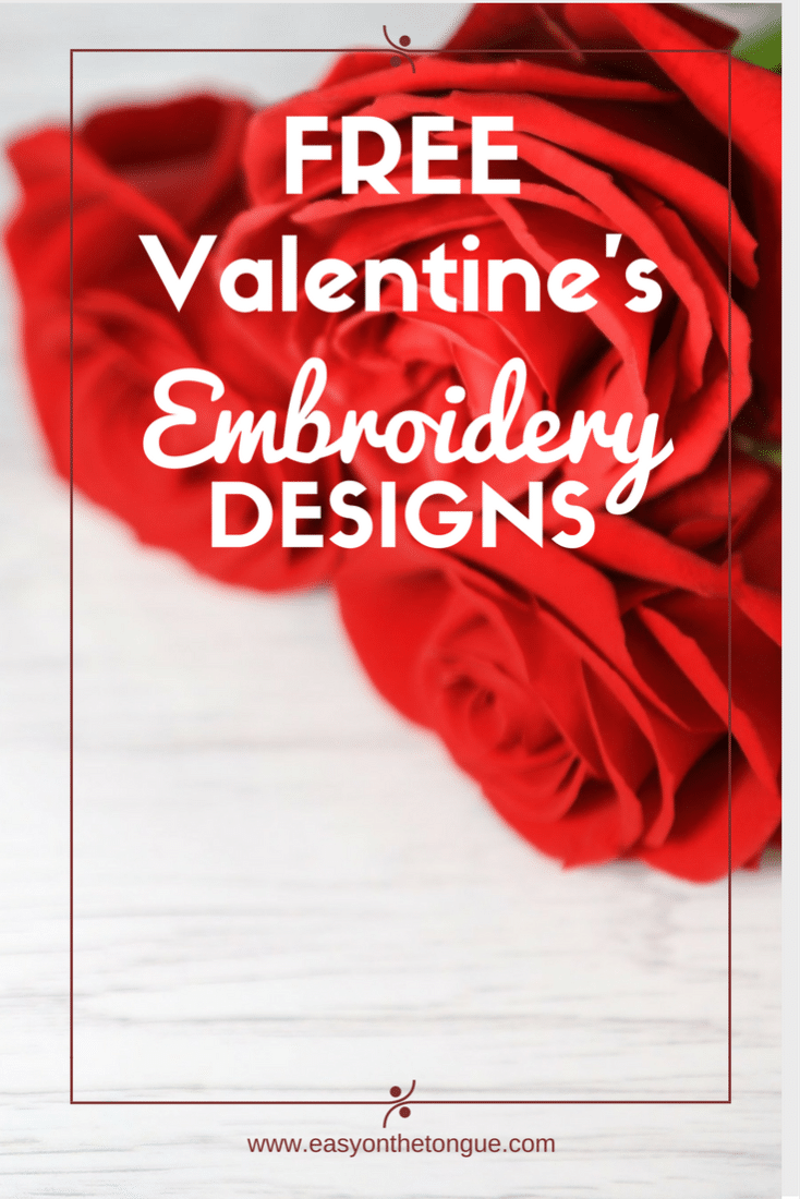 Love embroidery design, Valentine's Day machine embroidery