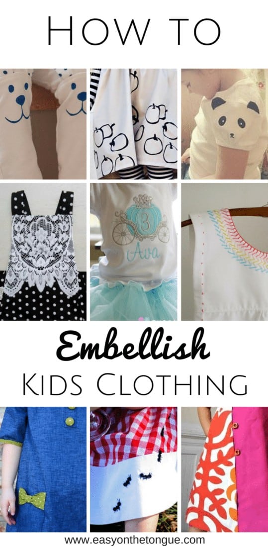 Perfect examples of how to embellish Kids clothing