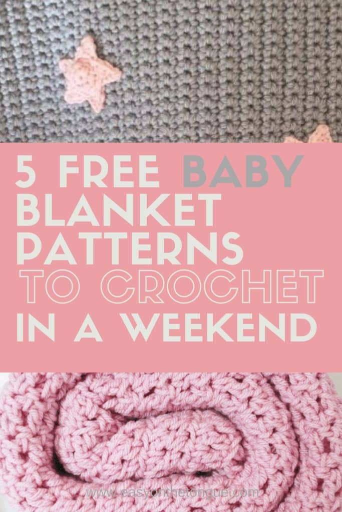 5 Free Baby Blanket Crochet Patterns to make in a weekend round up on www.easyonthetongue.com Pink 683x1024 5 Free Baby Blanket Patterns to Crochet in a Weekend