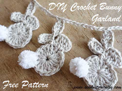 DIY Crochet Bunny Garland Tutorial Free Pattern 2 The 10 Best adorable Easter DIY gift inspirations and printables