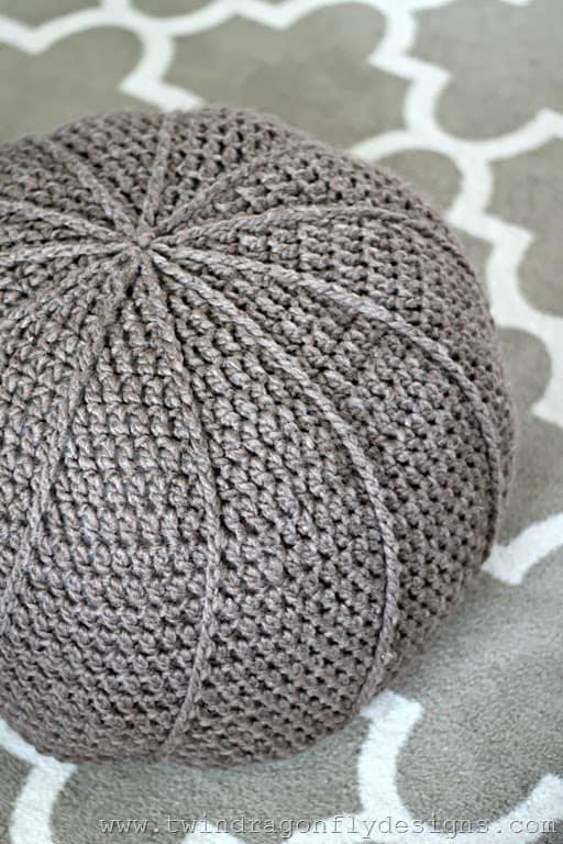 Crochet Floor Pouf Pattern by Twindragonflydesigns Need Extra Seats In Your Home? – Make Any Of The DIY Poufs