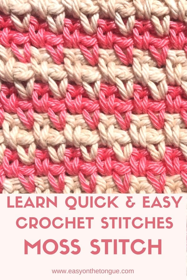 Quick And Easy Crochet Stitches How To Moss Stitch