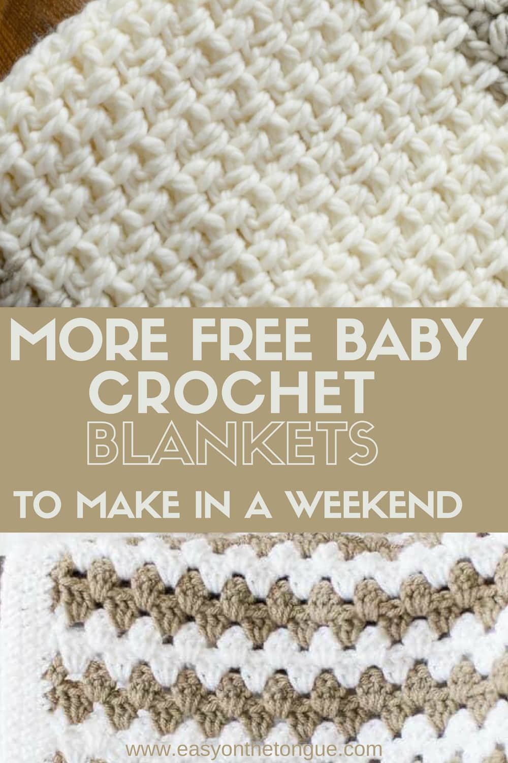 More Free Baby Crochet Blankets to make in a weekend Quick and Easy Free Crochet Bunny Wall Hanging Pattern
