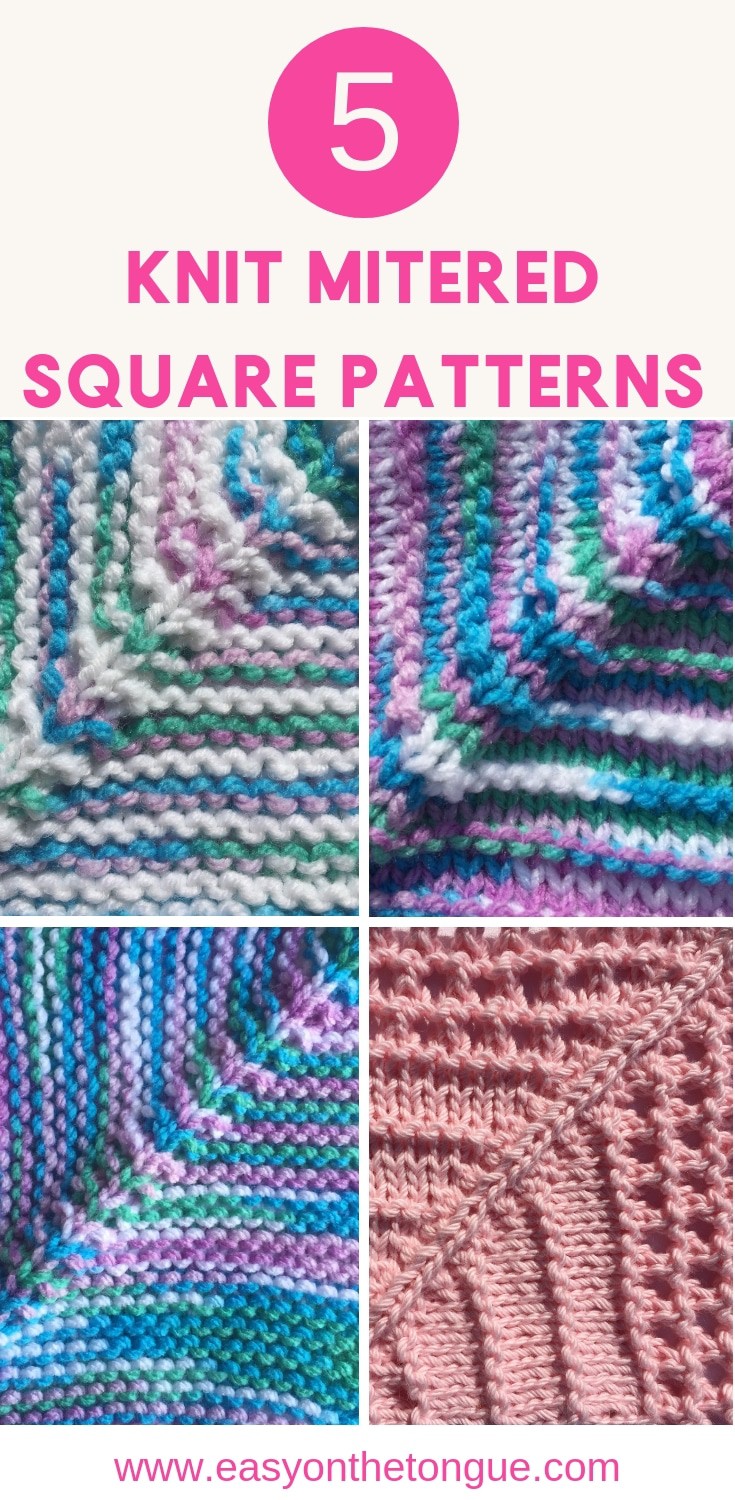 5 Knit Mitered Square Patterns to help you create a quick and easy throw knit knitmiteredsquare knitthrow knittedblanket 1 Knitting Stitches –  How to Knit Moss Stitch the right way