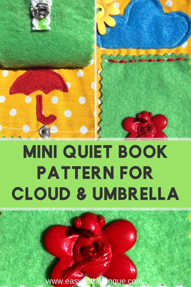 Mini Quiet Book Pattern for Cloud Umbrella quietbook minipages freepattern crafts kidscrafts handmadebook 1 Free Mini Quiet Book Pattern for you to Make the Perfect Gift