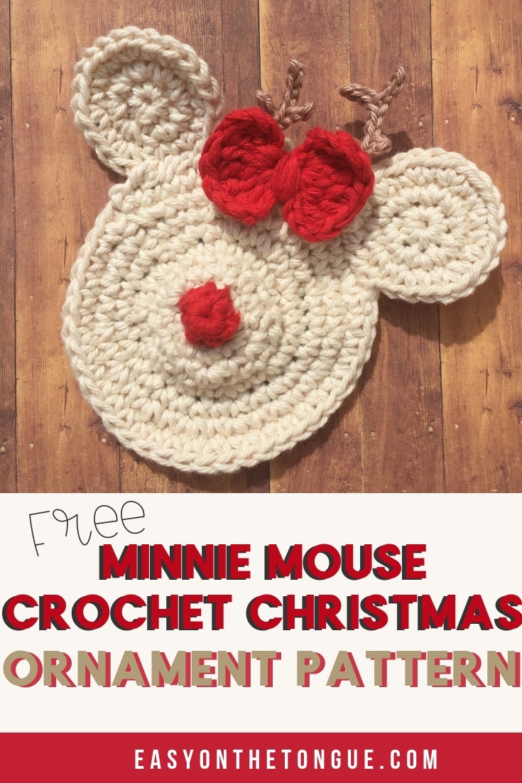 minnie mouse crochet christmas ornament christmascrochet xmasornament Minnie Mouse Christmas Ornaments – Free Crochet Pattern for you