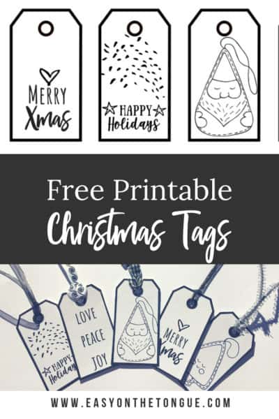 Free Black & White Christmas Gift Tags + a download for you