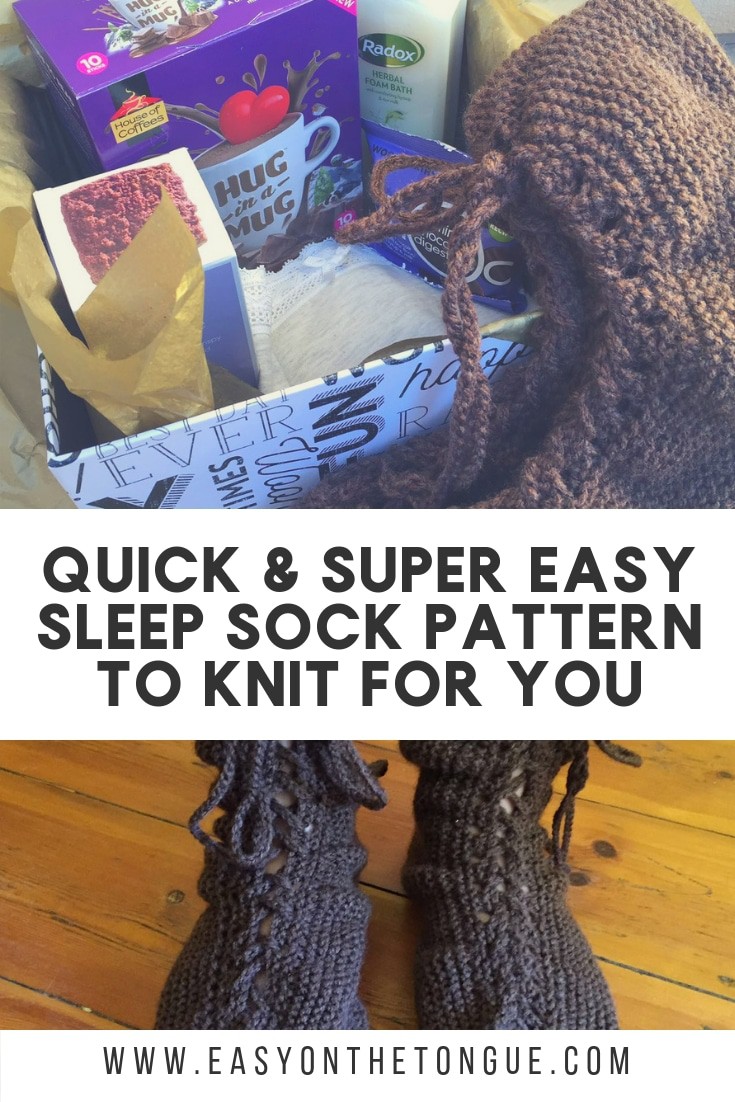 easy sleep sock pattern fb 1 Quick and Super Easy Sleep Sock Pattern to Knit for you