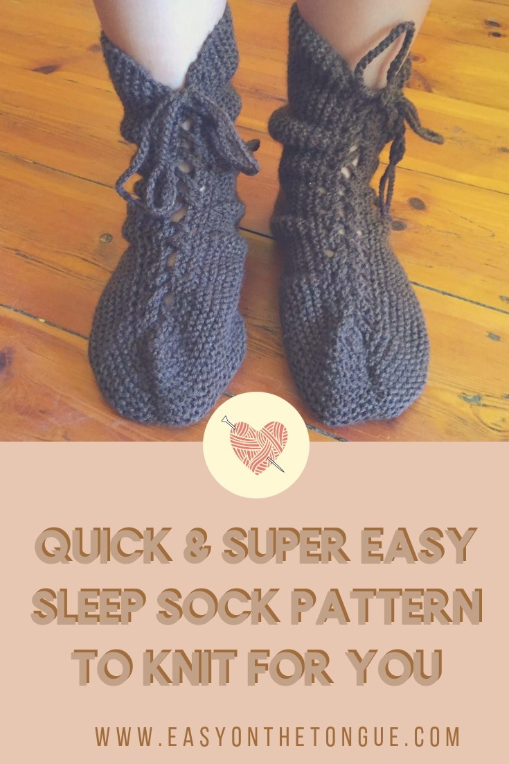 Quick and Super Easy Sleep Sock Pattern to Knit for you