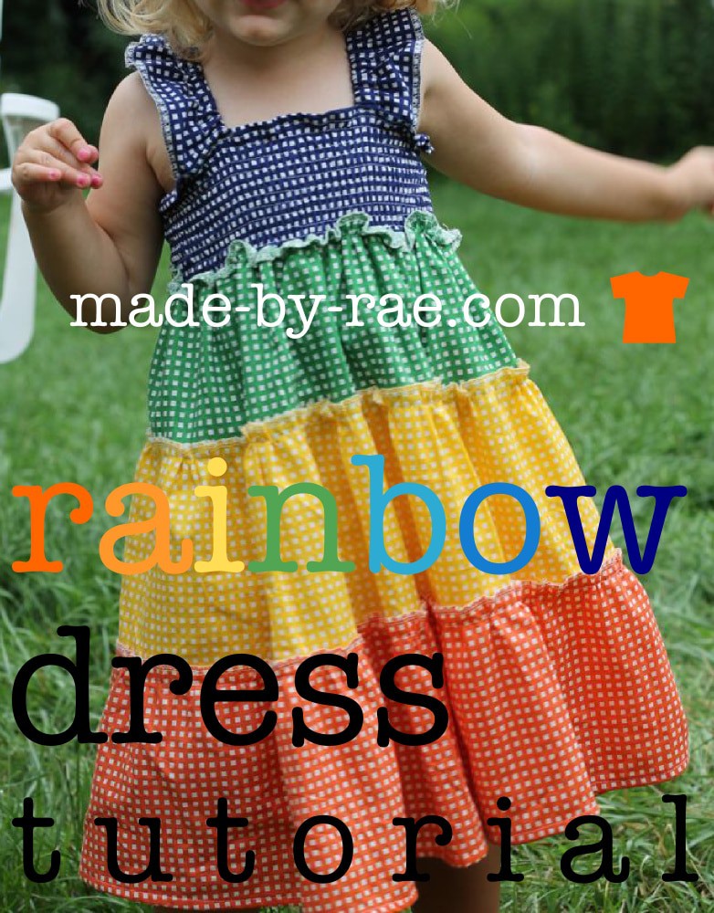 made by raw rainbow dress Free and Easy Summer dress patterns for little girls