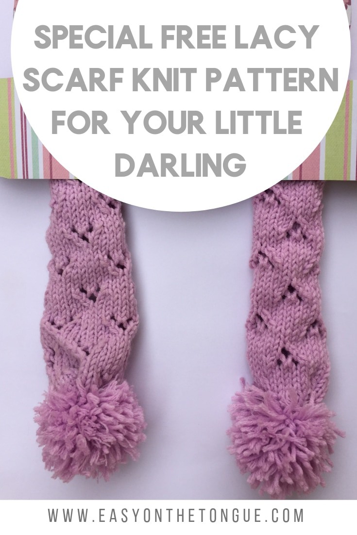 special free lacy scarf knit pattern little darling Special Free Lacy Scarf Knit Pattern for your Little Darling