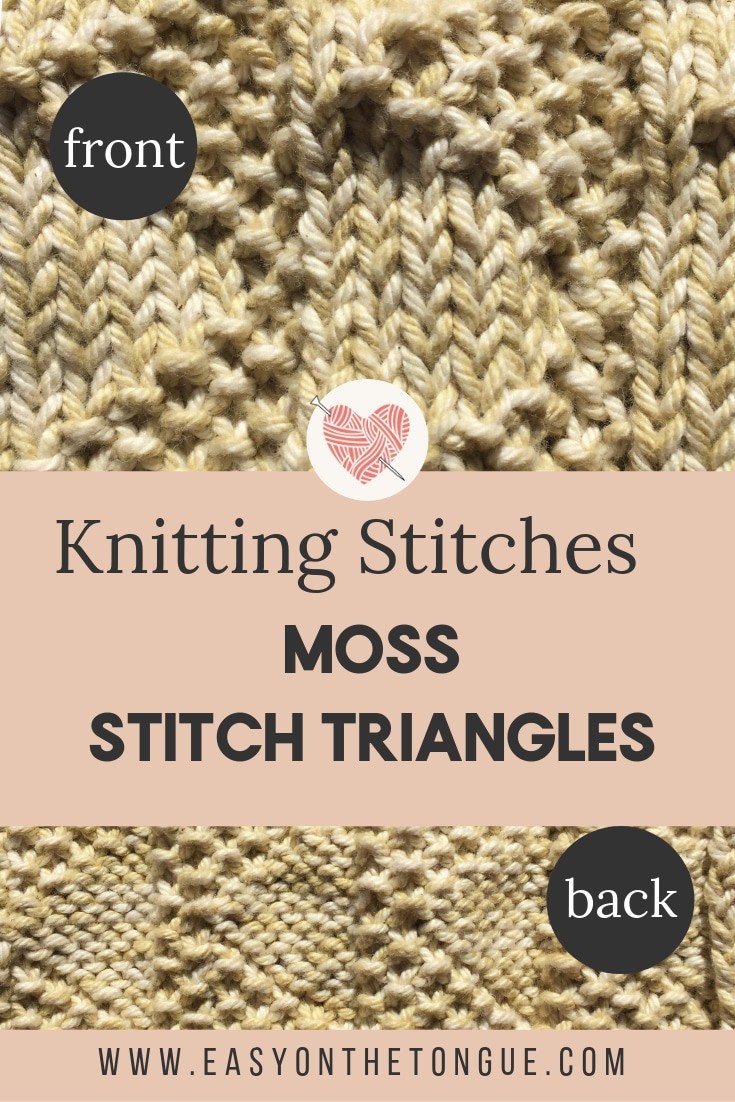 how to knit moss stitch triangles 1 1 Knitting Stitches and How to knit Moss Stitch Triangles
