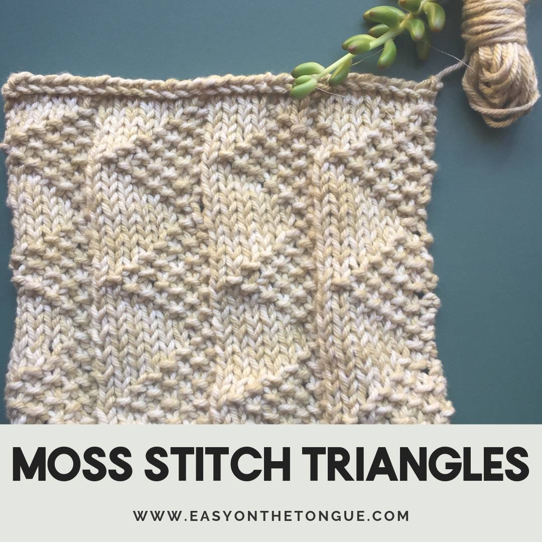 moss stitch triangles ig Knitting Stitches and How to knit Moss Stitch Triangles
