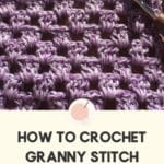 how to crochet granny stitch 2 1 150x150 Quick and Easy Crochet Stitches – How to crochet Granny stripe Stitch