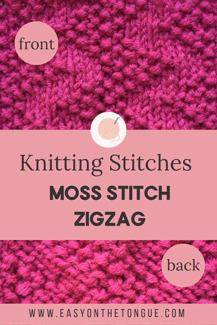 moss stitch zigzag 1 mosszigzag knittingmoss 2 Knitting Stitches – Learn how to knit Moss Stitch ZigZag