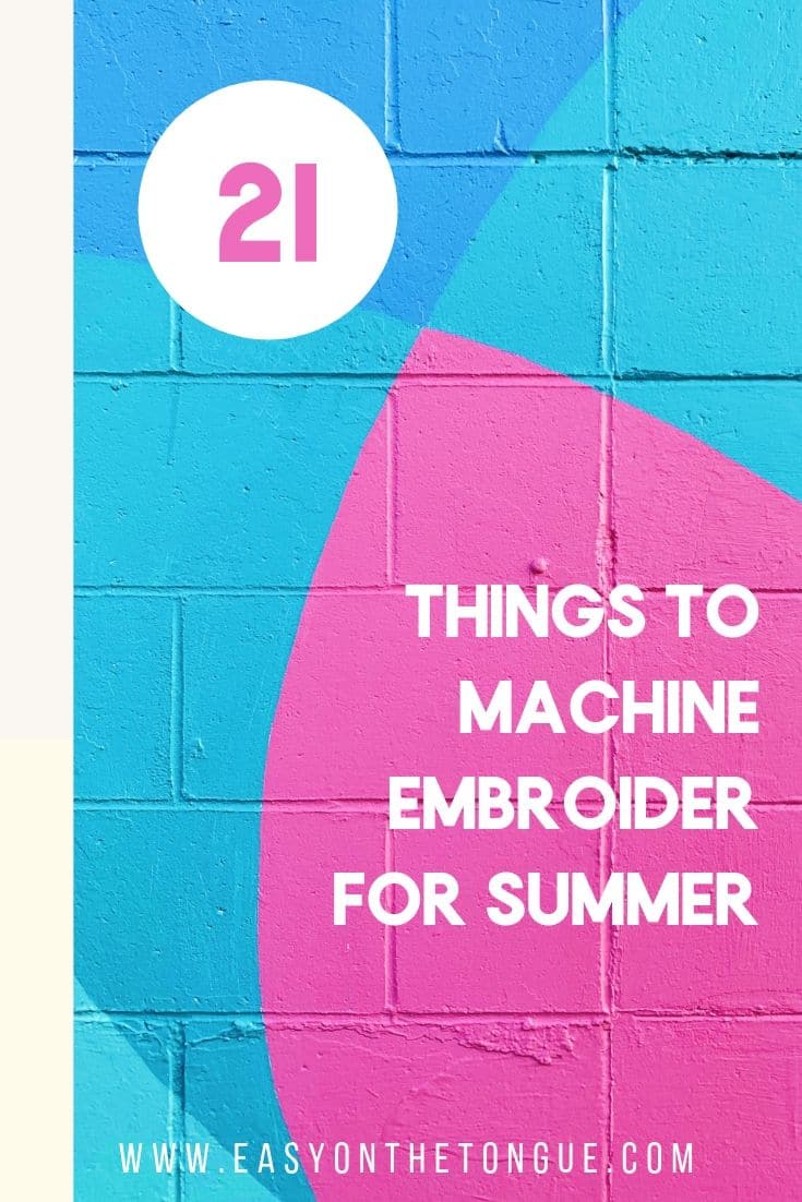 21 Items to Machine embroider and wear this summer on the beach