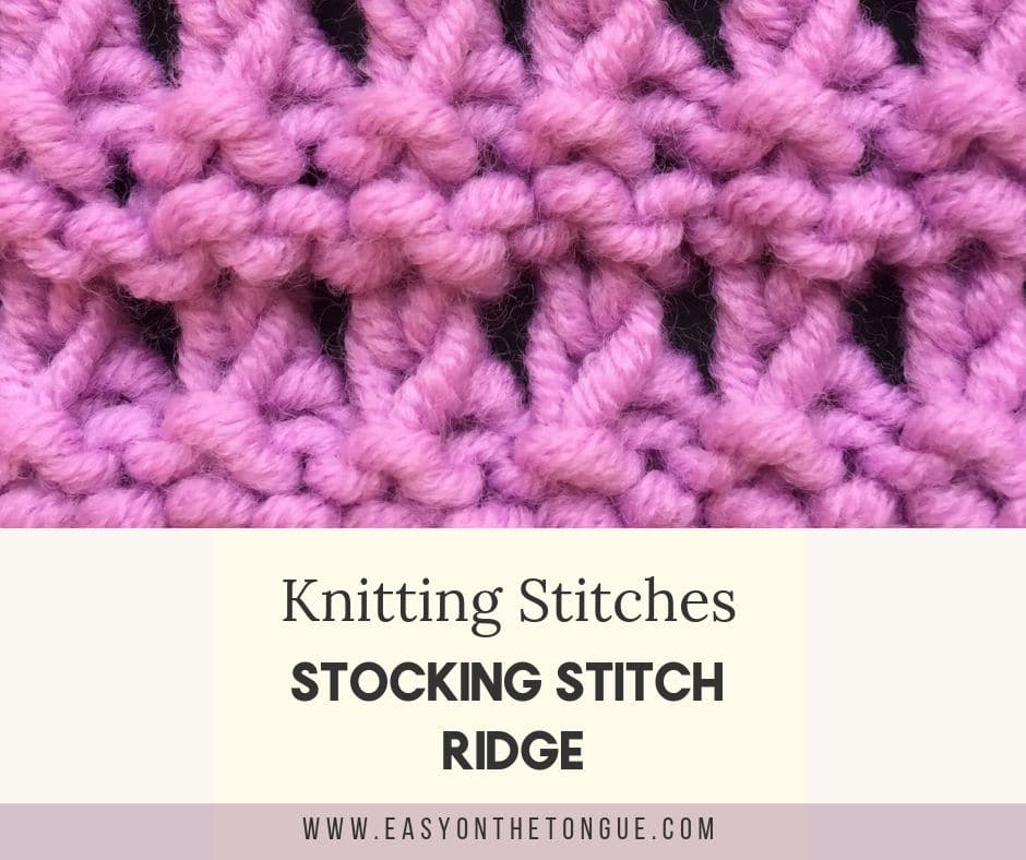 How to Knit Stocking Stitch Ridge – Knitting Stitches