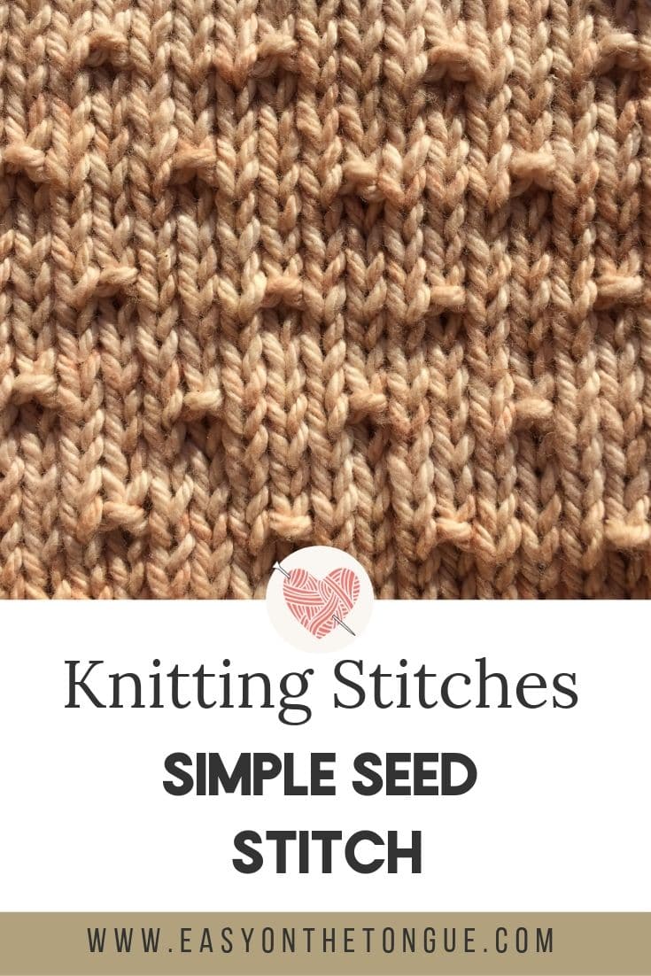 Knit Simple Seed Stitch, Easy Knitting Stitches
