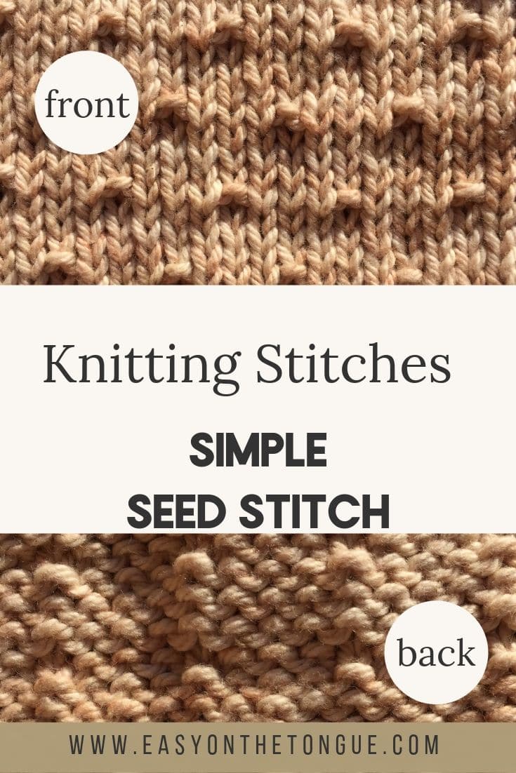 knit simple seed stitch simpleseedstitch knittingstitches Knit Simple Seed Stitch, Easy Knitting Stitches