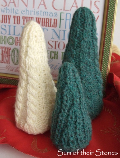 knitted Christmas trees by Sum of their stories Youll want to Knit or Crochet one of the Best Christmas Trees
