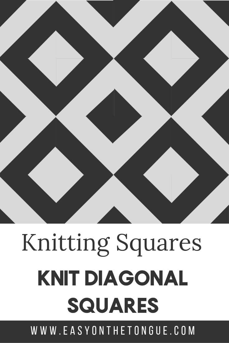 Diagonal knit square knitsquare diagonalknit 1 Diagonal Knit Square, A Free Pattern