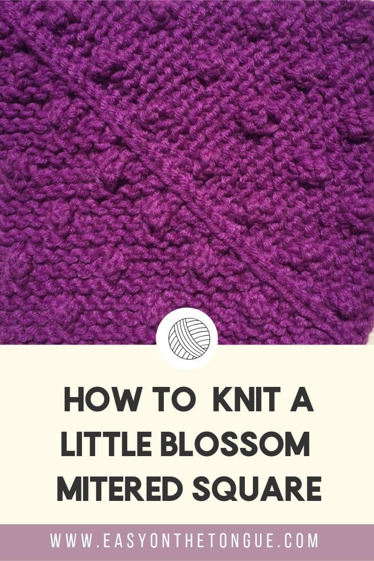 How to knit a little blossom mitered square knitmiteredsquare mitredsquare Knit Little Blossom Mitered Squares for your Blanket
