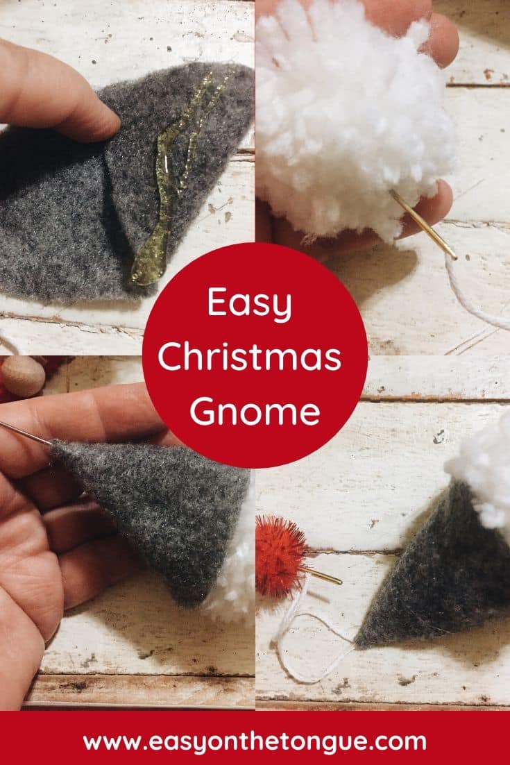 Easy Christmas Gnome DIY christmascrafts christmasdecorations Easy Christmas Gnome for your  tree, quick and easy craft