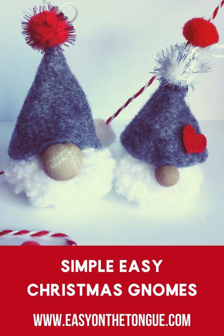 Easy Christmas Gnome for your  tree, quick and easy craft