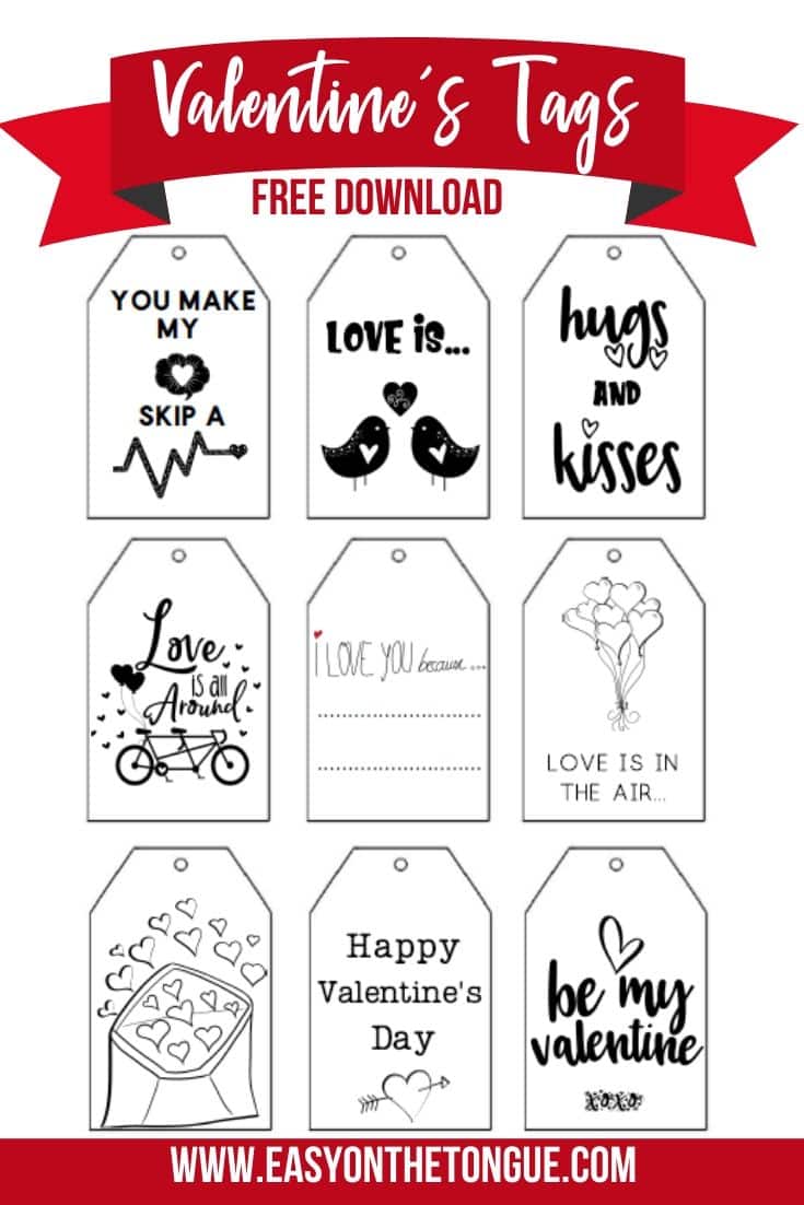 Free Printable Printable Valentine Tags Free Printable Templates