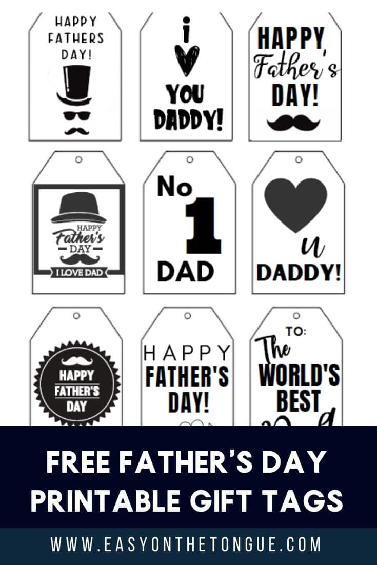 Free printable Fathers Day gift tags fathersdaytags printablefathersdaytags daddytags Grab the Gorgeous Free Fathers Day Gift Tags