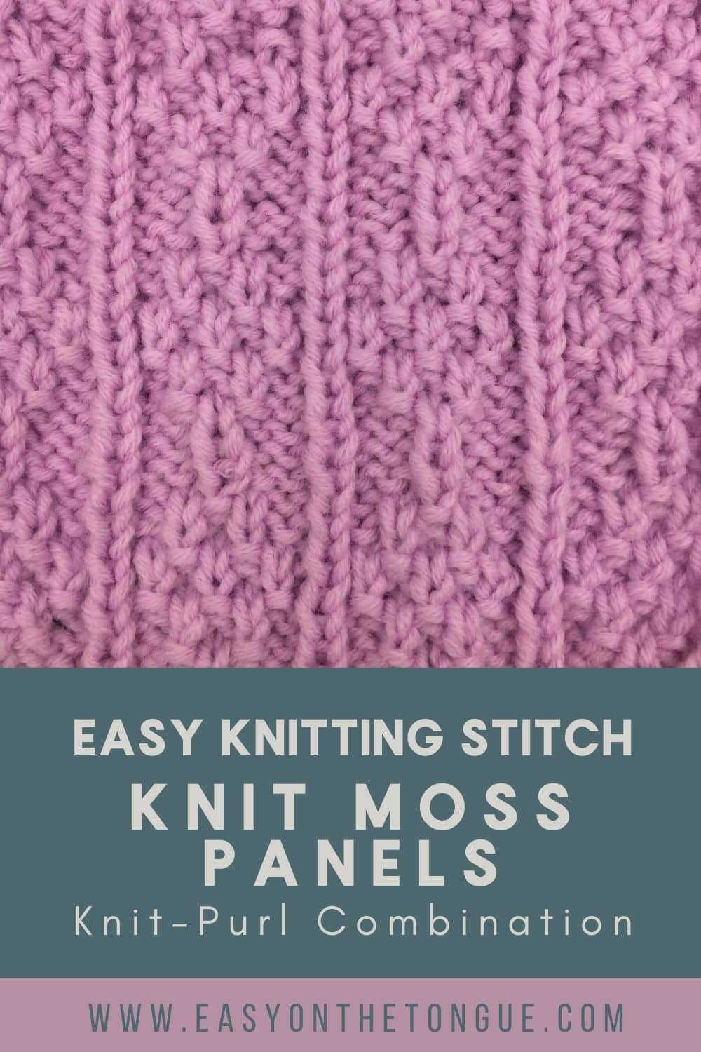 Easy Knitting Stitch Knit Moss Panels a knit purl combination How to Knit Moss Panels, Knitting Stitch Pattern
