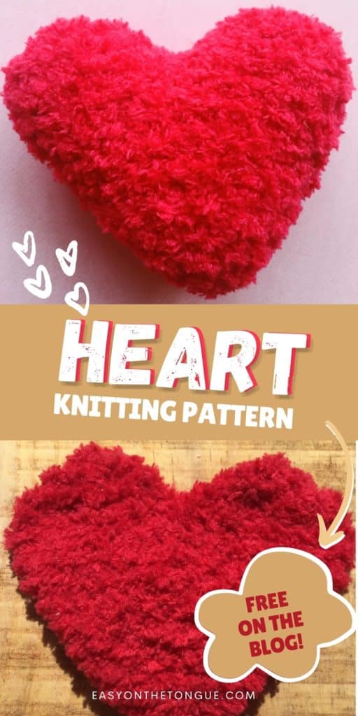 Free Heart Knitting Pattern on easyonthetongue.com 1 512x1024 How to Knit a Heart, Free Knitting Pattern