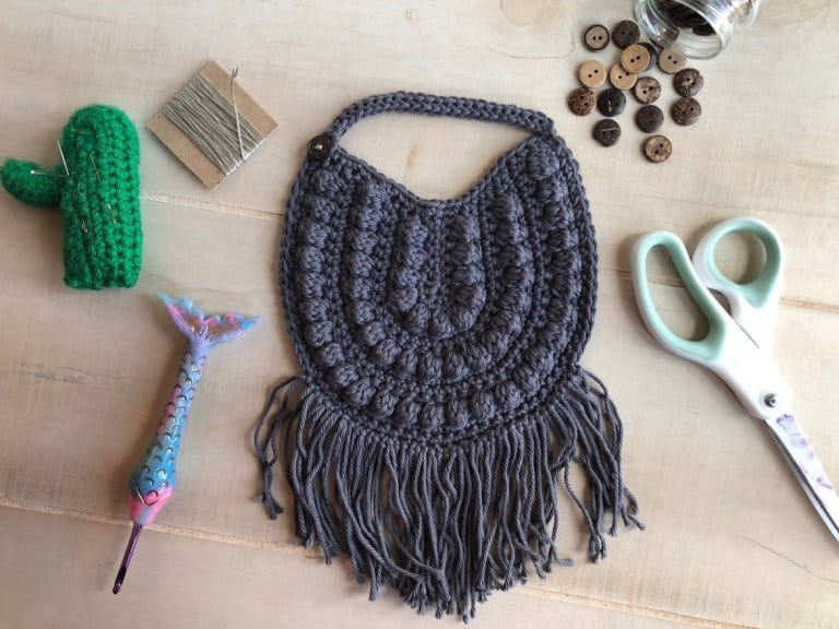 Bitty Boho Bib by A Crafty Concept Modern Crochet Baby Bibs just for you!