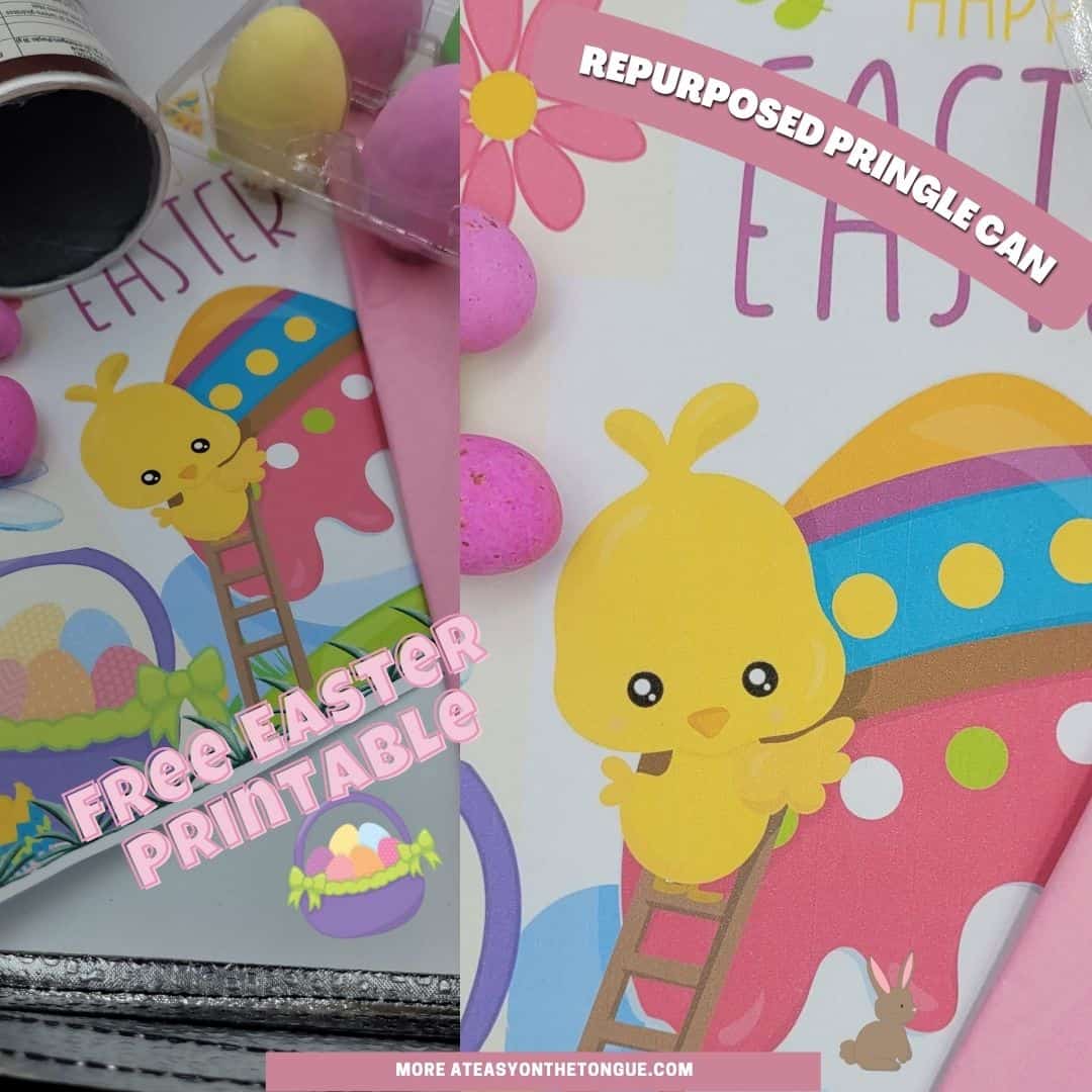 cute free easter Pringle Can printable (Cheap and easy)