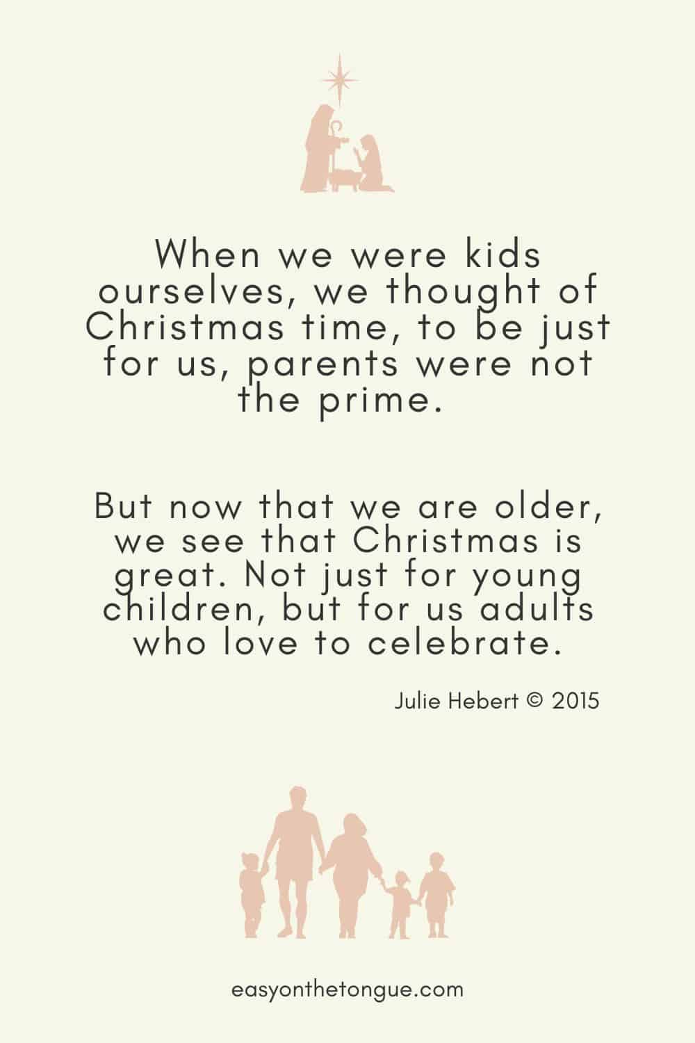 When we were kids Christmas poem by Julie Herbert on easyonthetongue.com When we were kids Christmas poem by Julie Herbert on easyonthetongue.com Christmas Messages to Download and Share